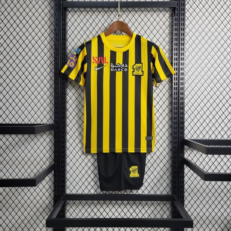 Al-Ittihad FC 2023/24 Home Kids Kit