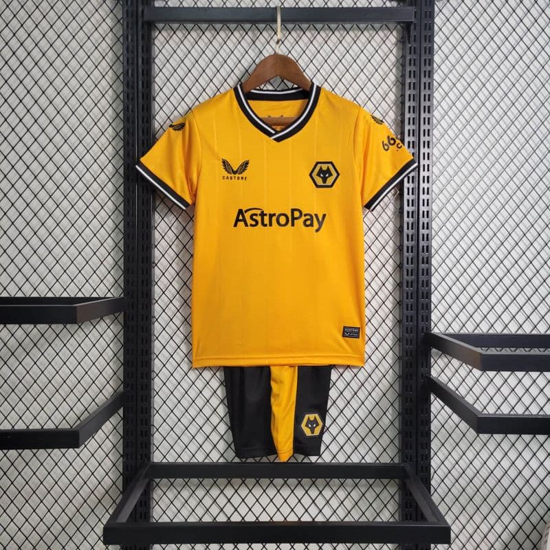 Wolves 2023/24 Home Kids Kit
