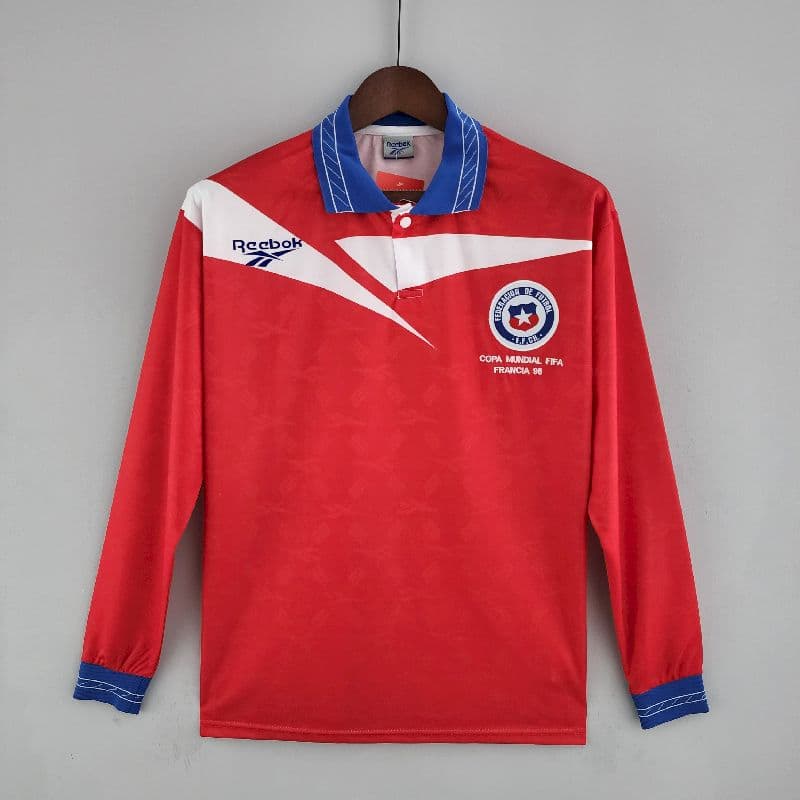 Chile 1998 Home Long Sleeves Retro Jersey