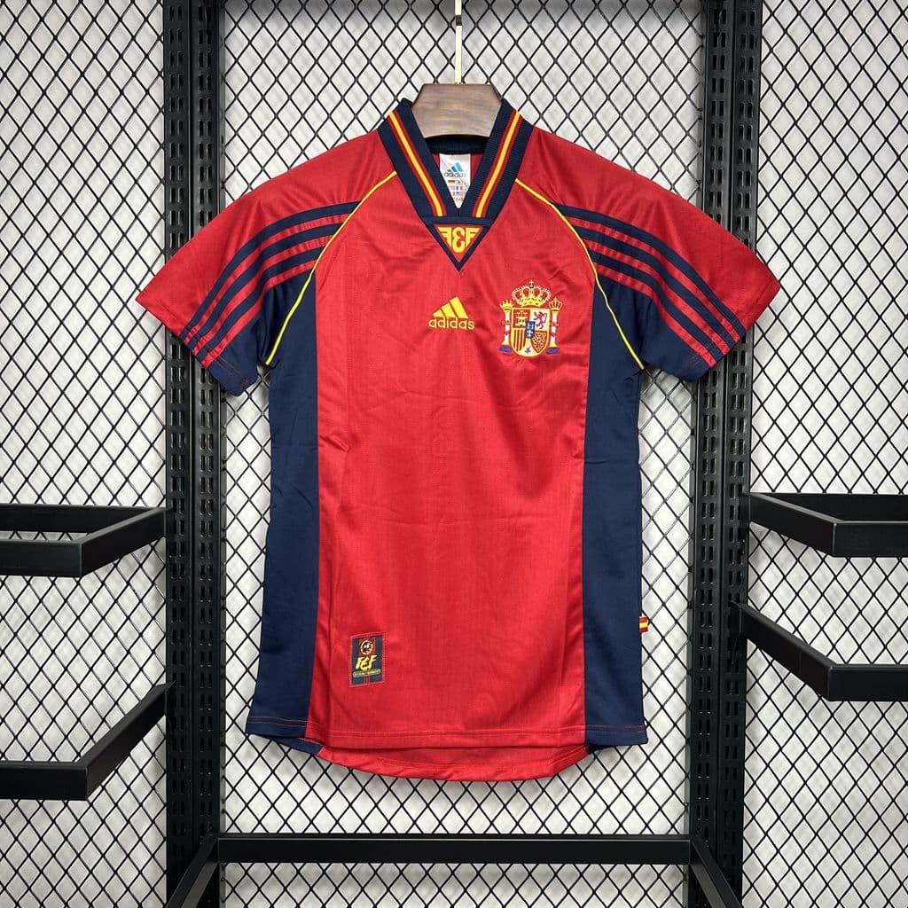 Spain 1998 Home Retro Jersey