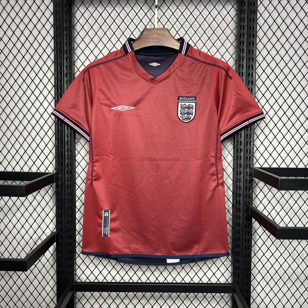 England 2002 Away Retro Jersey (Double-sided)