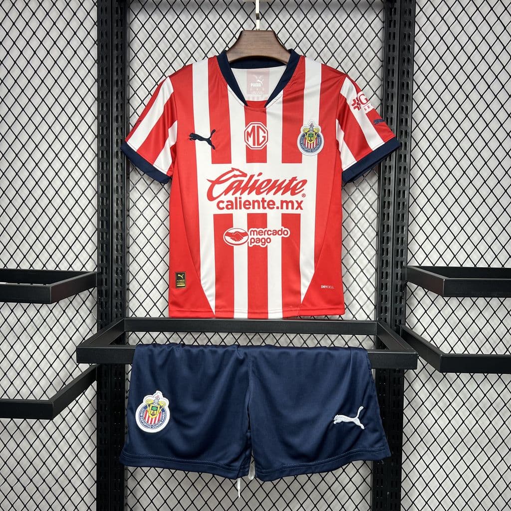 Chivas 2024/25 Home Kids Kit