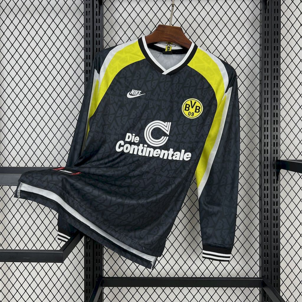 Borussia Dortmund 1995/96 Away Long Sleeves Retro Jersey