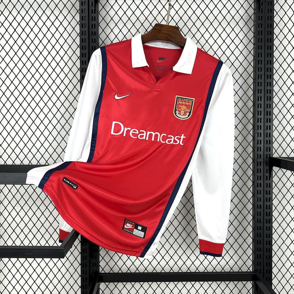 Arsenal 1999/00 Home Long Sleeves Retro Jersey