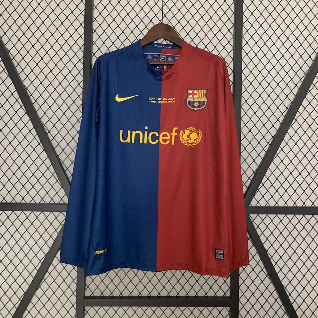 Barcelona 2008/09 Home Long Sleeves Retro Jersey