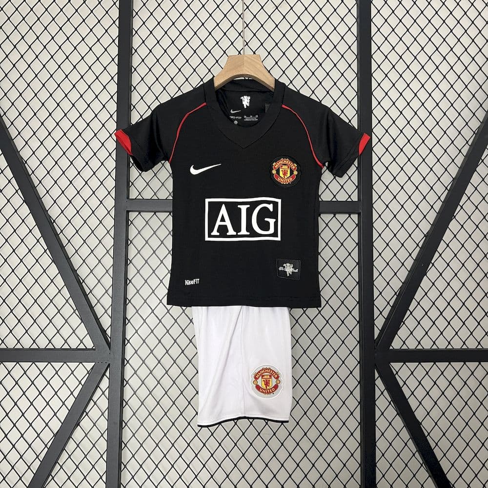 Manchester United 2007/08 Third Kids Retro Jersey And Shorts
