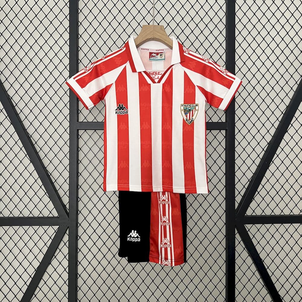 Athletic Bilbao 1995/97 Home Kids Retro Jersey And Shorts