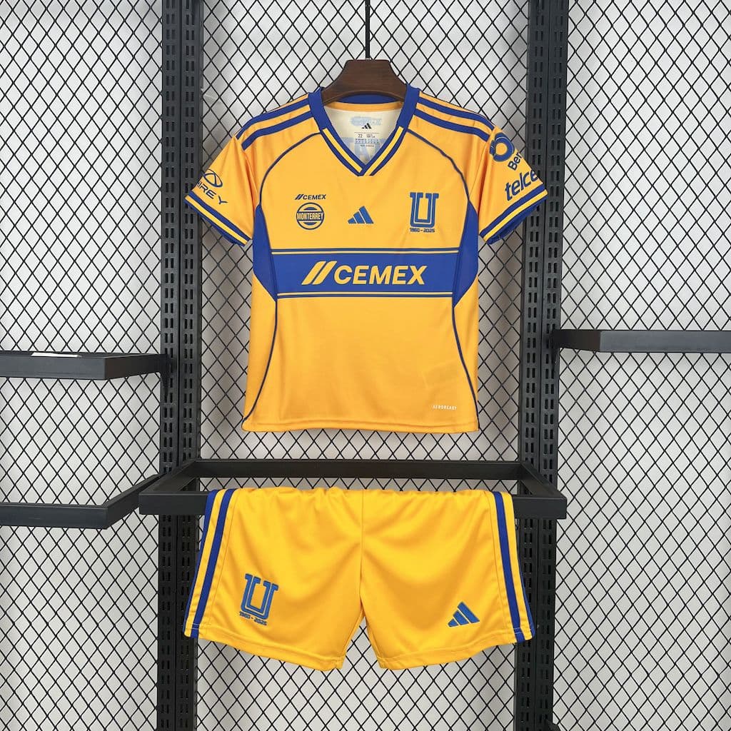 Tigres UANL 2025/26 Home Kids Ki