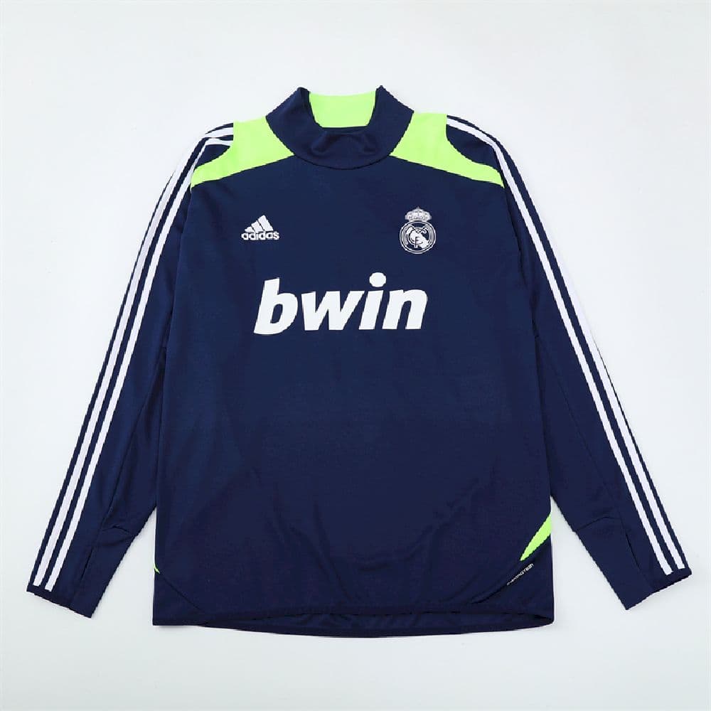 Unisex Real Madrid 2012/13 1/4 Zip Sweatshirt Retro Style