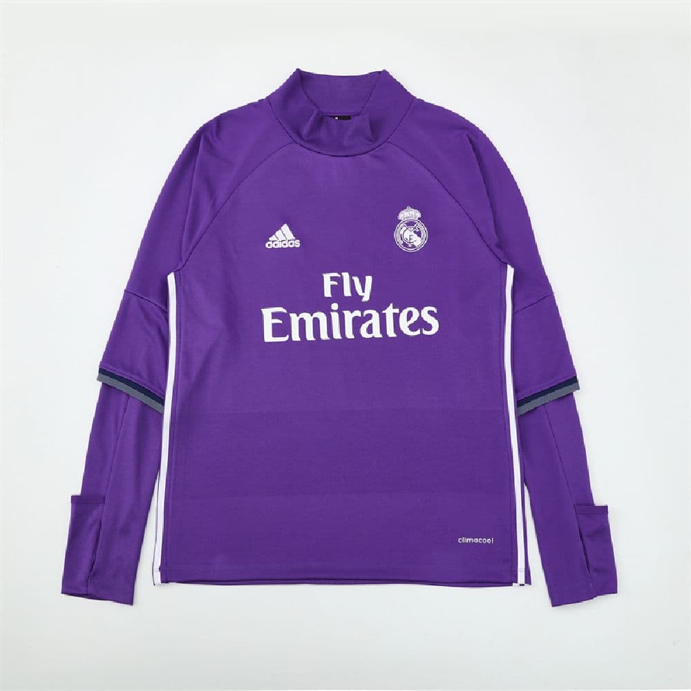 Unisex Real Madrid 2016/17 1/4 Zip Sweatshirt Retro Style