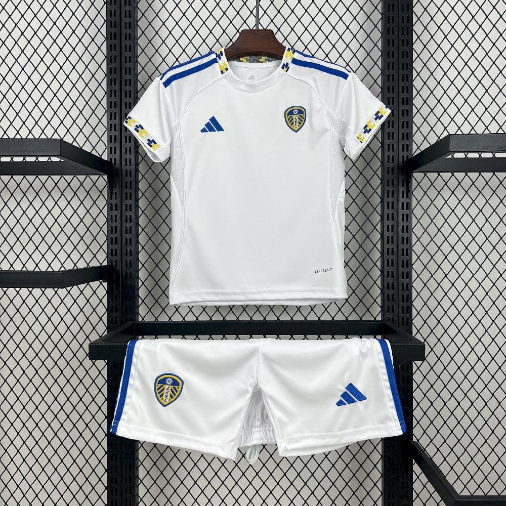 Leeds United F.C. 2025/26 Home Jersey Kids Kit