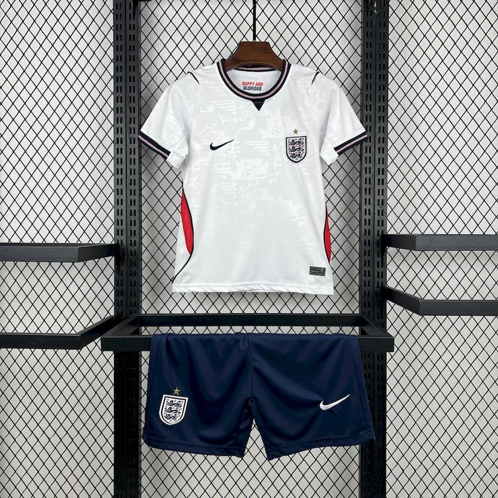 Kids England 2026 World Cup Home Jersey Kit Footy Leaked