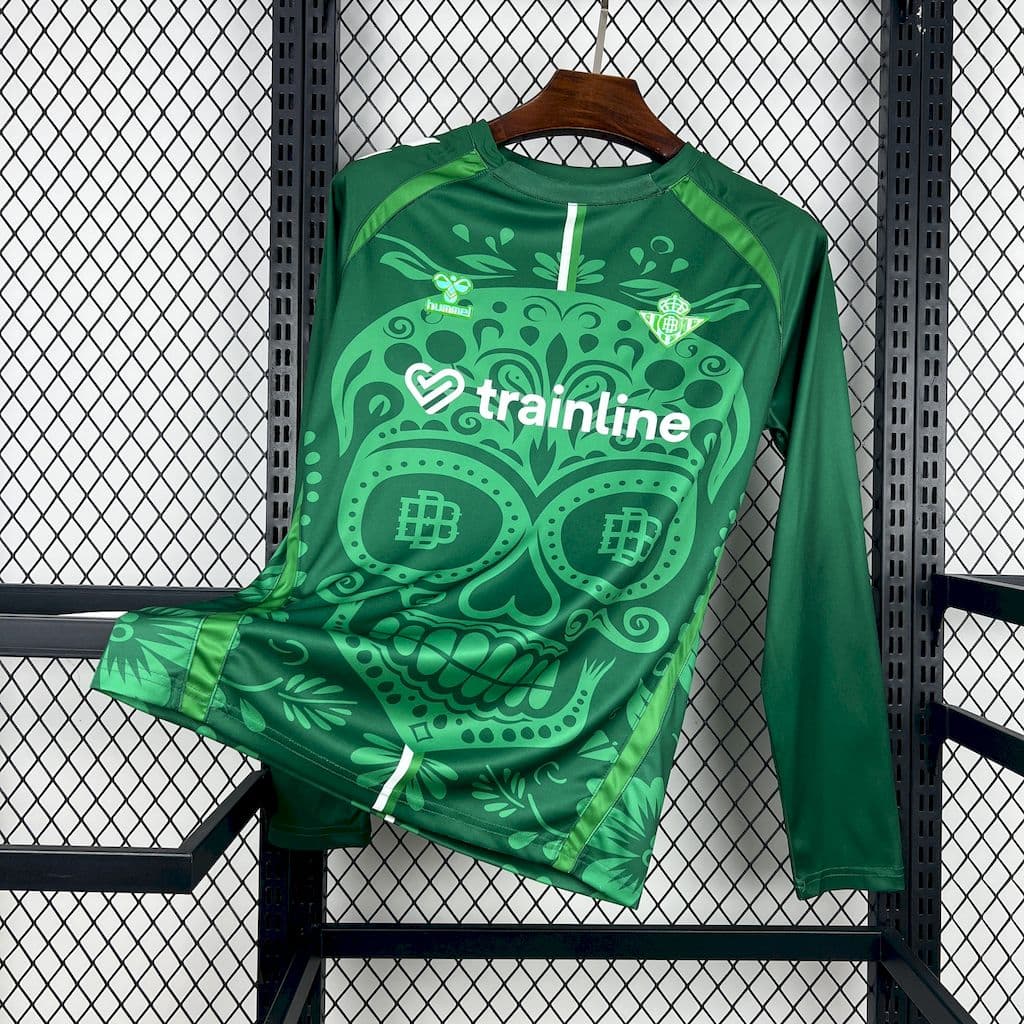 Mens Real Betis 2025/26 Pre-Match Long Sleeve Jersey