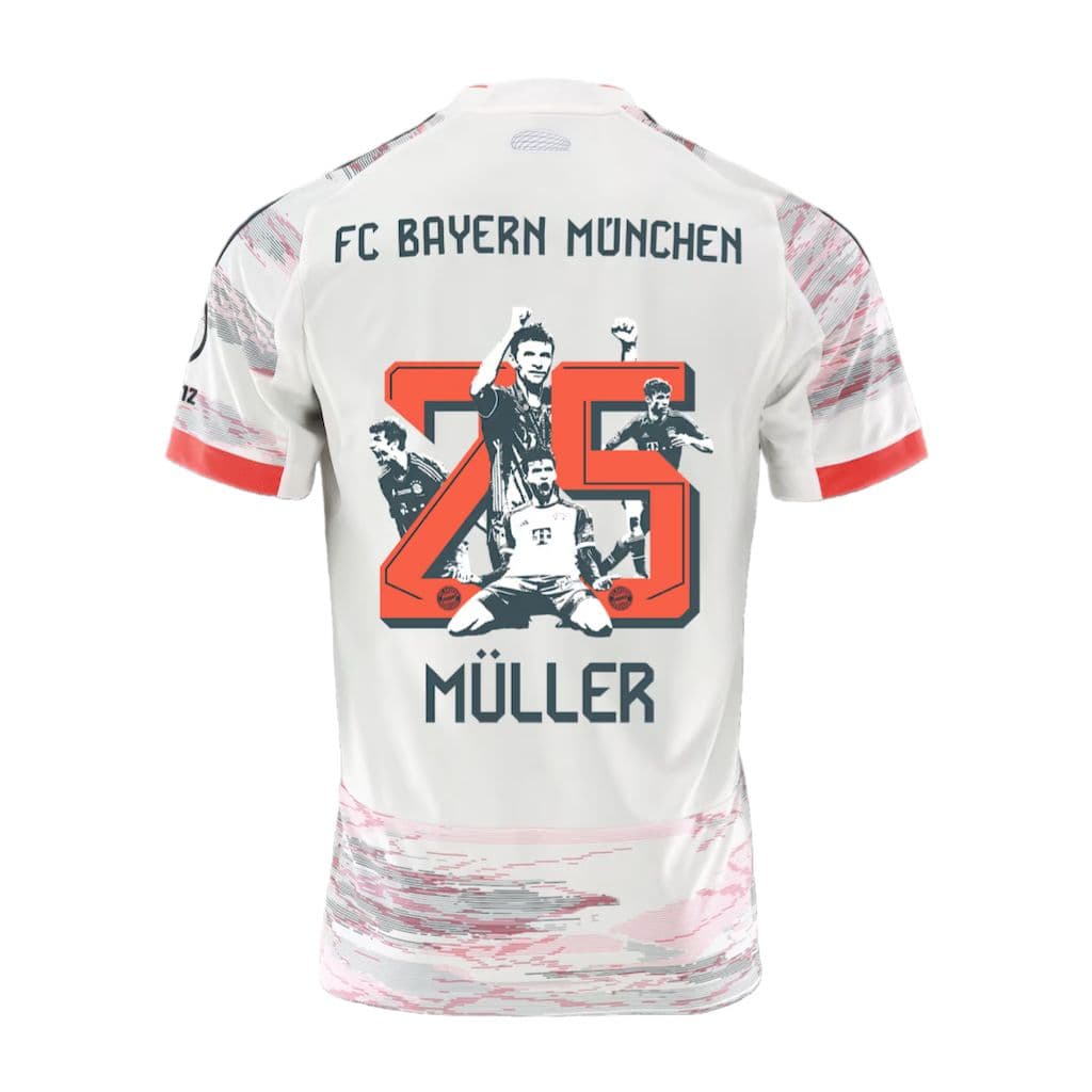 Mens Bayern Munich Müller#25 2025/26 Away Jersey