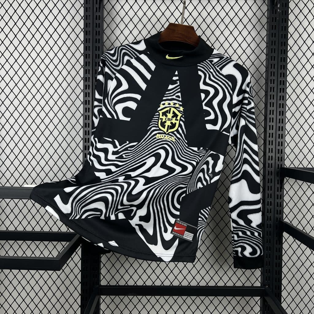 Mens Brazil 2026 Hollywood Goalkeeper Long Sleeve Jersey