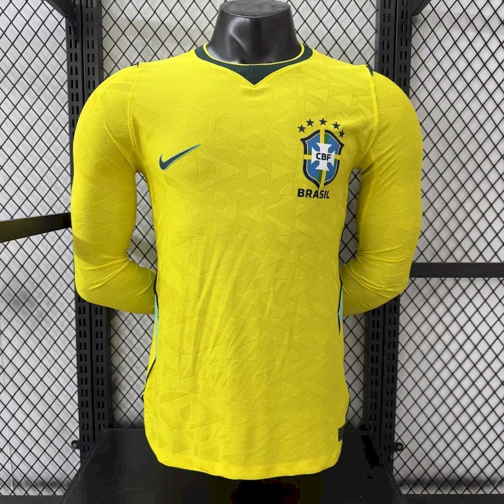 Brazil 2026/27 Home Long Sleeves Jersey Player Version